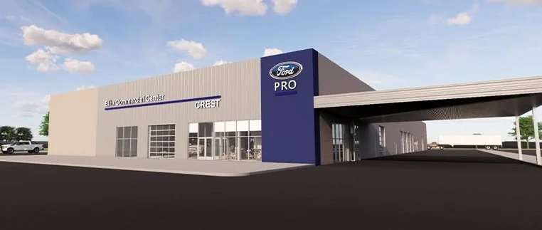 Final rendering of the Crest Ford Commercial Vehicle Center
