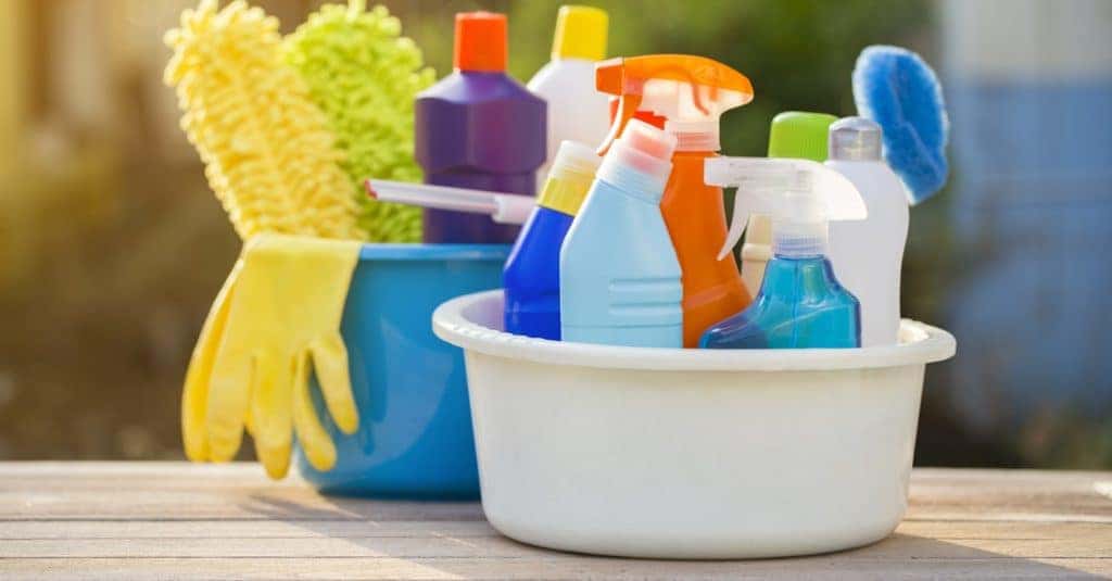 Cleaning Products and Gloves