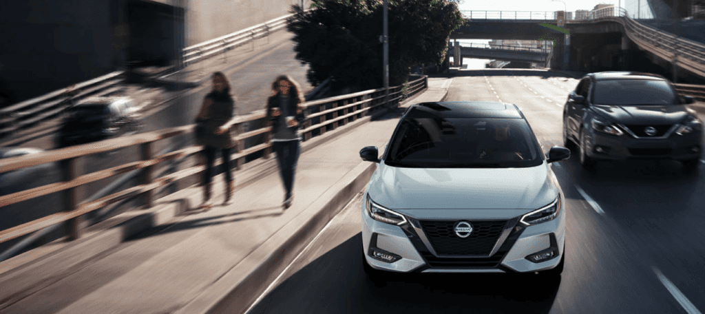 2021 Nissan Sentra Trim Levels on city street