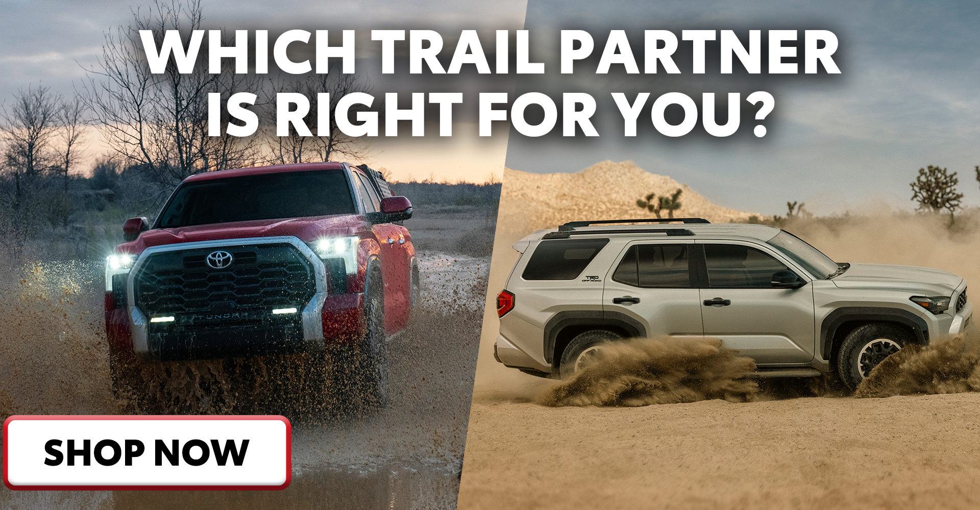 Toyota truck vs. SUV off-road
