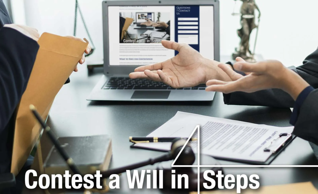Person questioning a lawyer for to contest a will