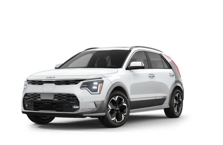 2024 Kia Niro EV Snow White Pearl with Gray Aeroblade