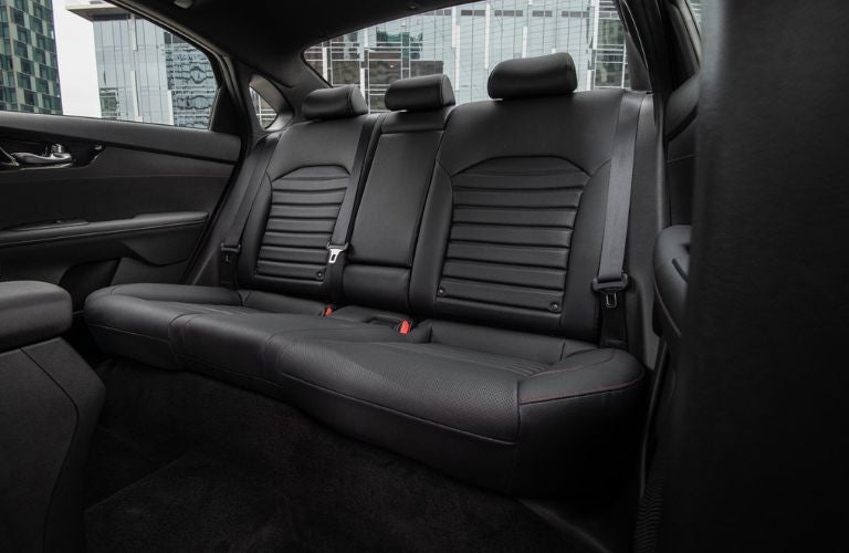 The back seat in the 2022 Kia Forte.
