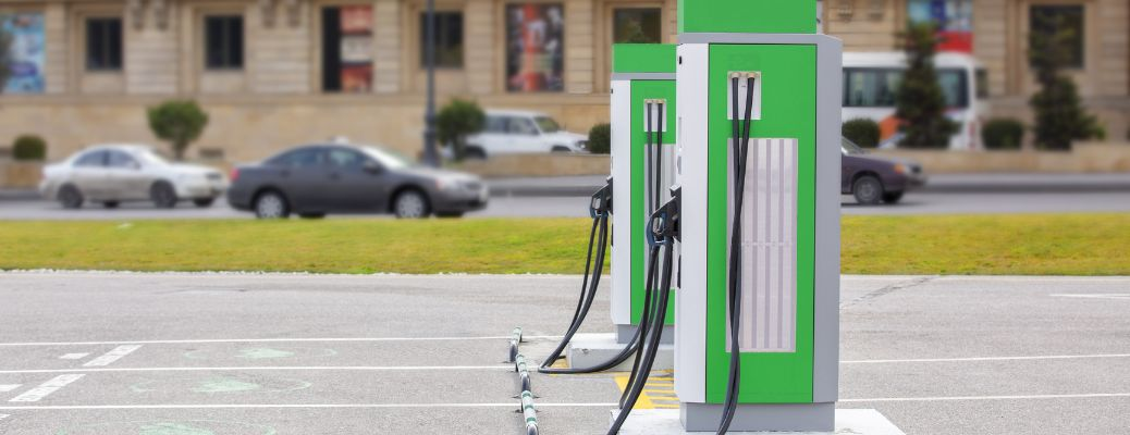 image of a public EV charging station
