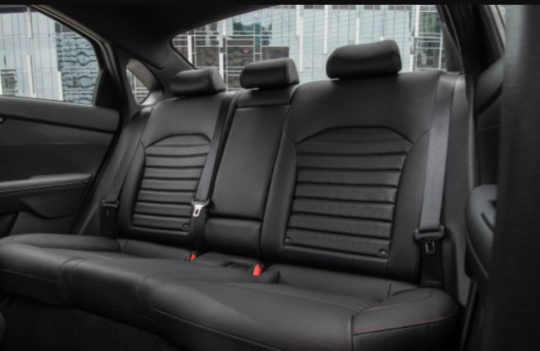 The rear seats in the 2023 Kia Forte.