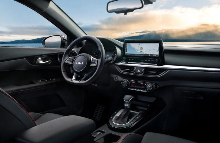 Cockpit view of the 2023 Kia Forte