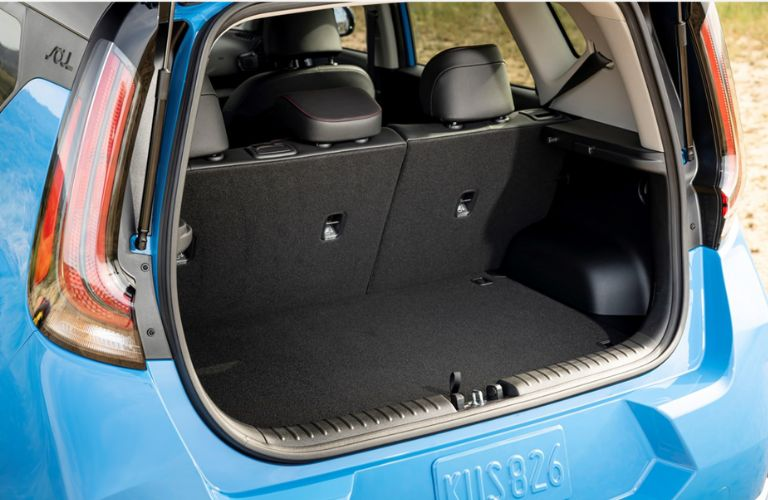 cargo area of the 2023 Kia Soul