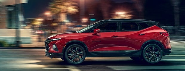 The 2023 Chevrolet Blazer in a striking red color.
