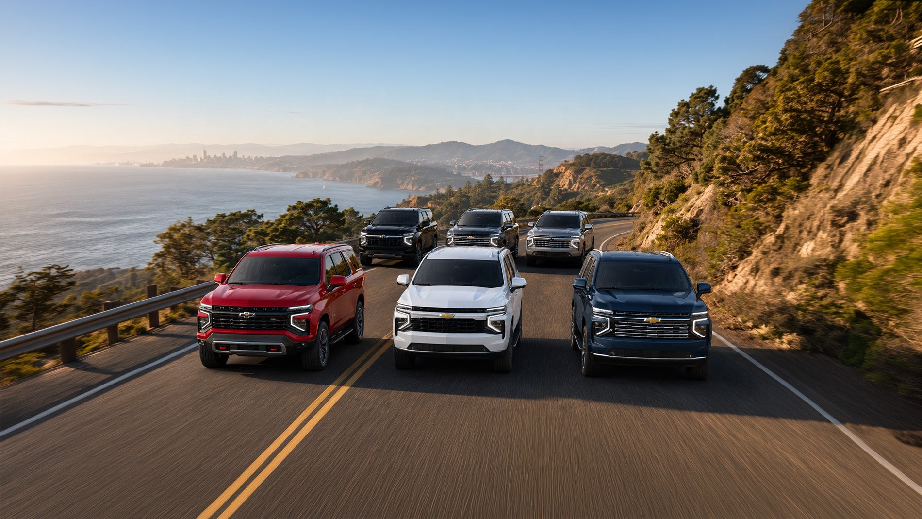 2026 Chevrolet Tahoe Trim Lineup on California Coastal Highway