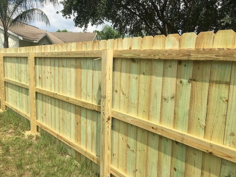 wooden fence around a house