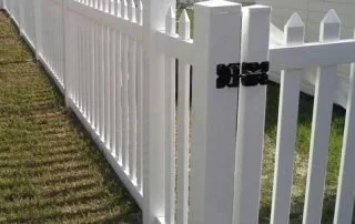 wooden vinyl aluminum fence around a house