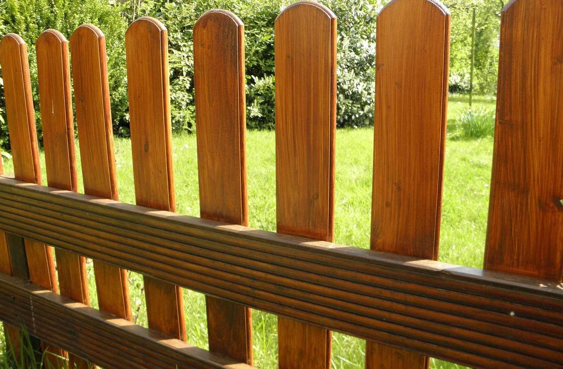 wooden fence around a house