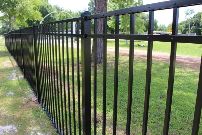 aluminum rails around a house