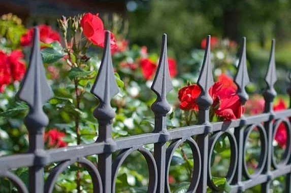aluminum rails around a house