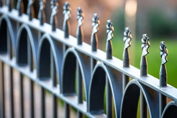 aluminum fence around a house