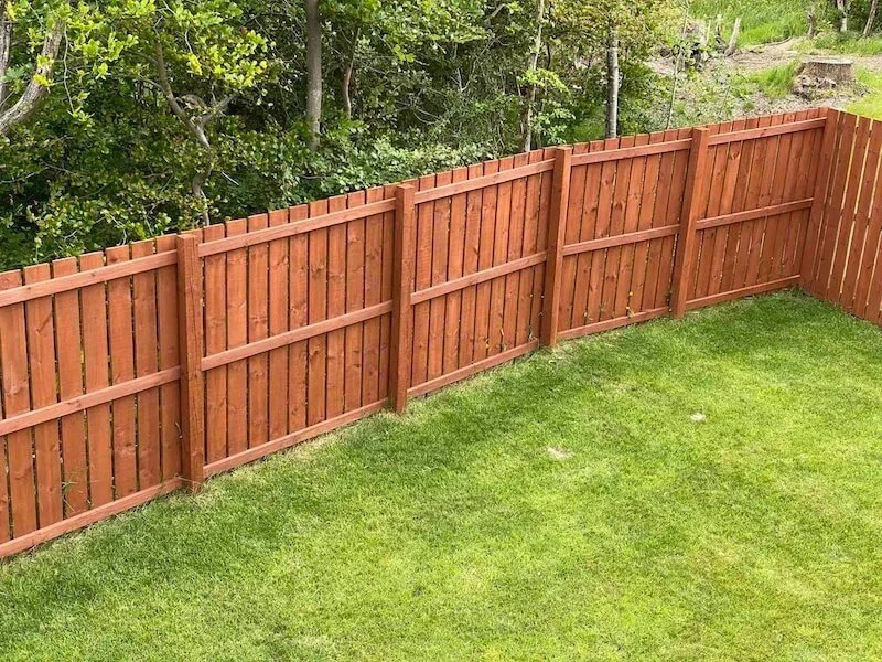 wooden fence around a house