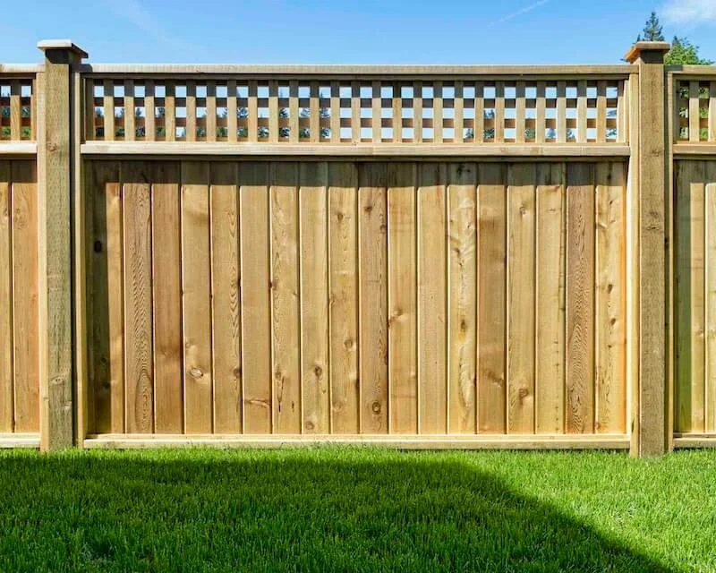 wooden fence around a house