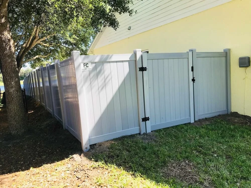 aluminum fence behind a house