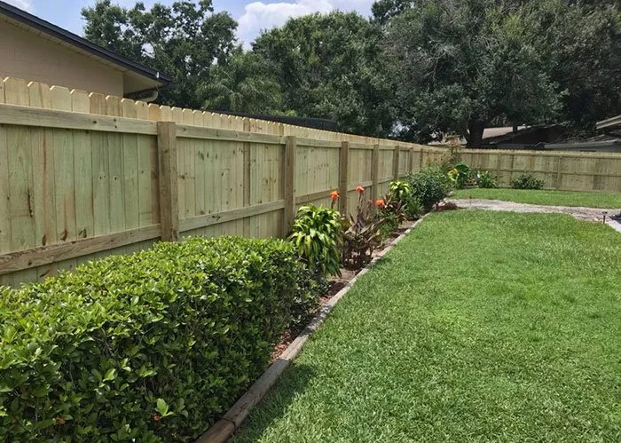 wooden fence around a house