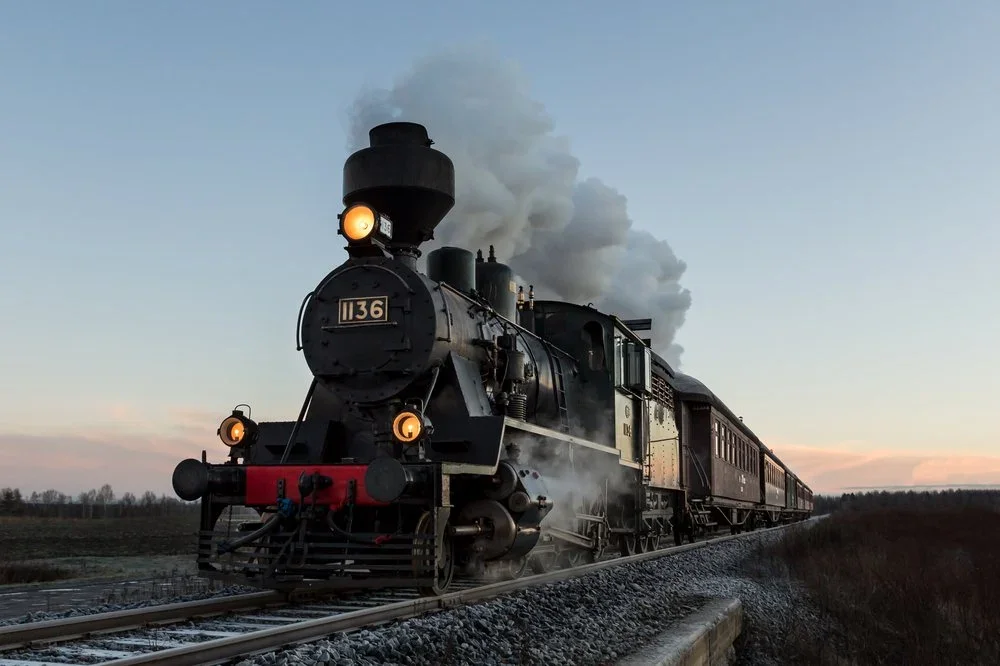 Train moving on track.