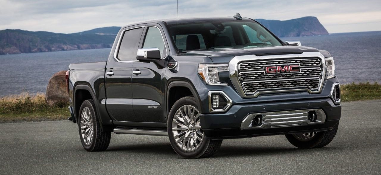 A Black GMC Sierra pickup truck.