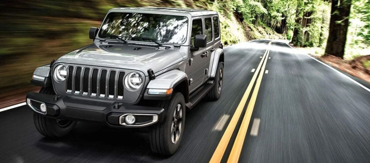 Gray Jeep Wrangler Willys.