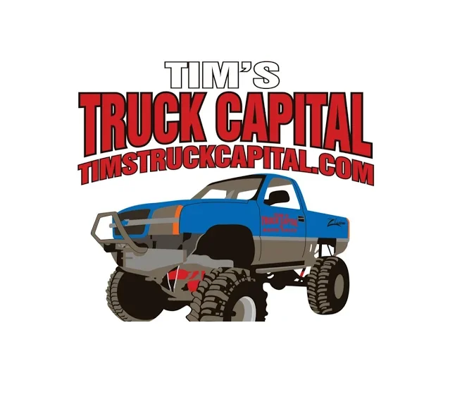 Tim’s Truck Capital logo featuring a lifted blue pickup truck illustration