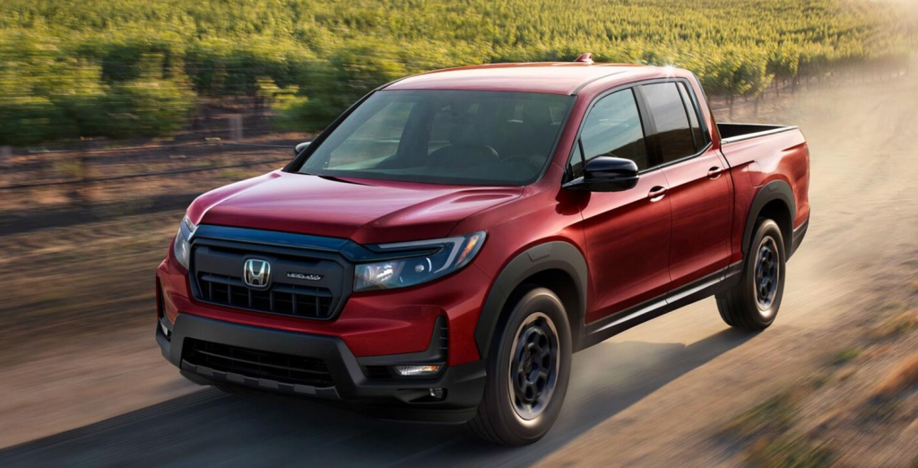 Honda Ridgeline safety features and family-friendly pickup design.
