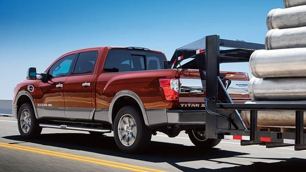 Truck towing safety showing proper tongue weight and trailer balance.
