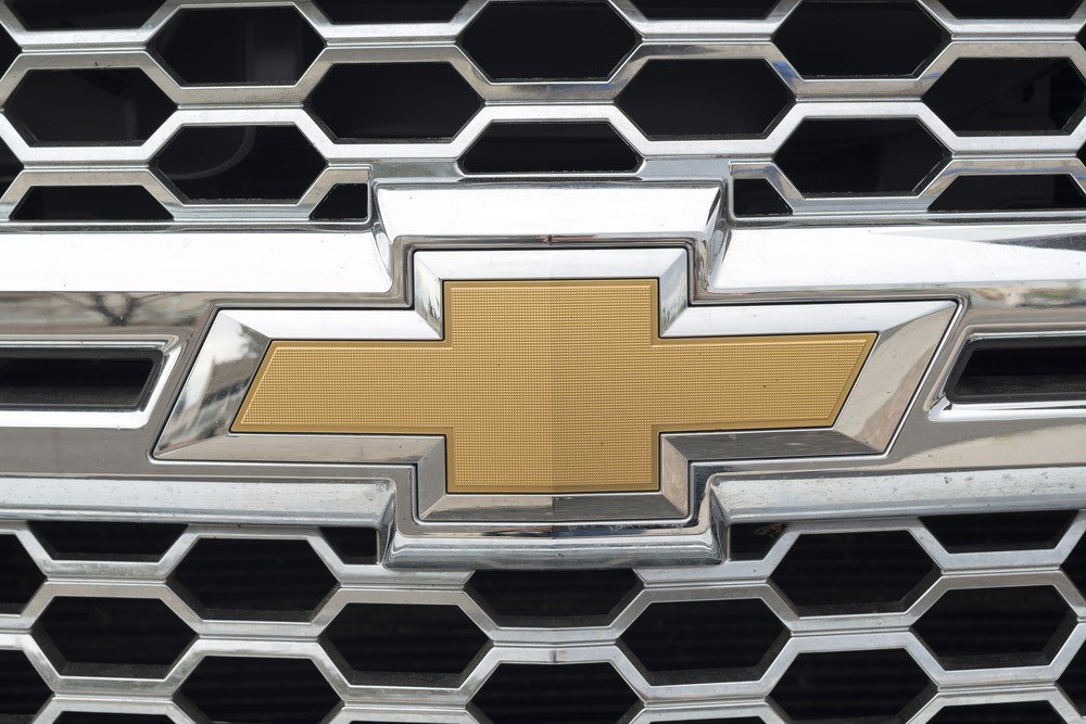 Close-up of a Chevrolet vehicle grille