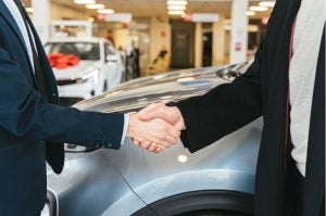 Person getting their car financed near Orangeburg, SC.
