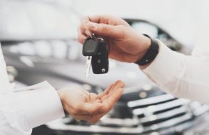 A person buying a new car near Orangeburg, SC