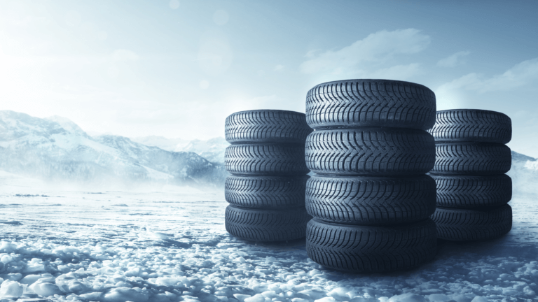 Winter tires cleaned and bagged for seasonal storage in Topeka KS