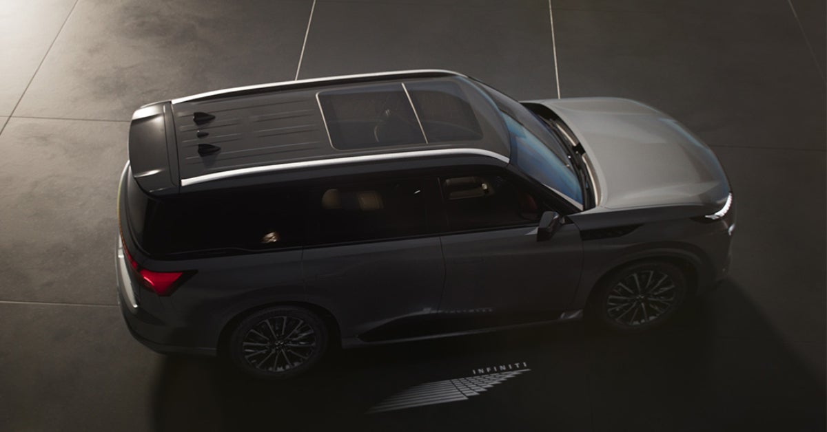 2025 INFINITI QX80 SUV from the top