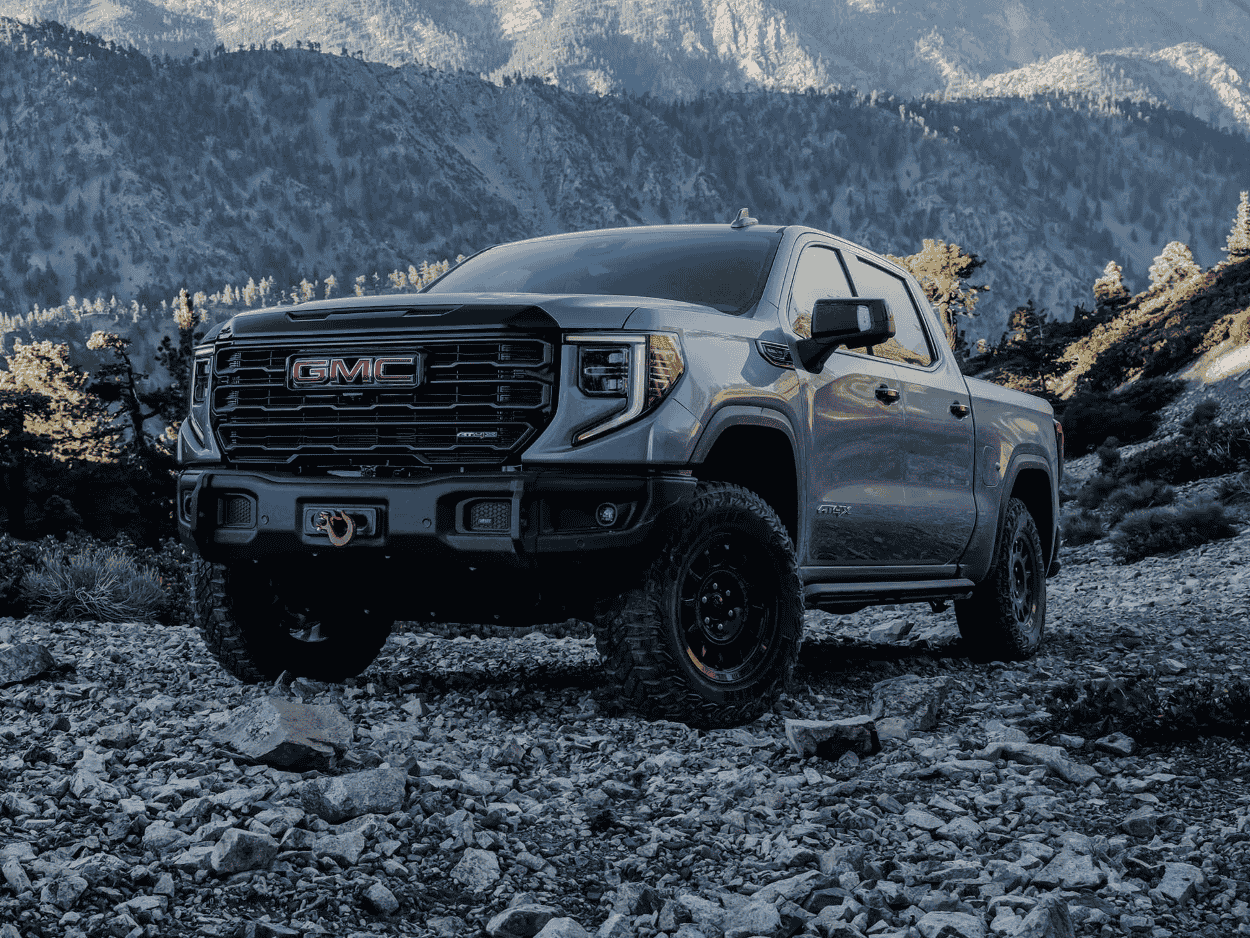 A lifted GMC Sierra 1500