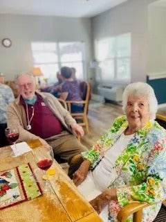 residents at table