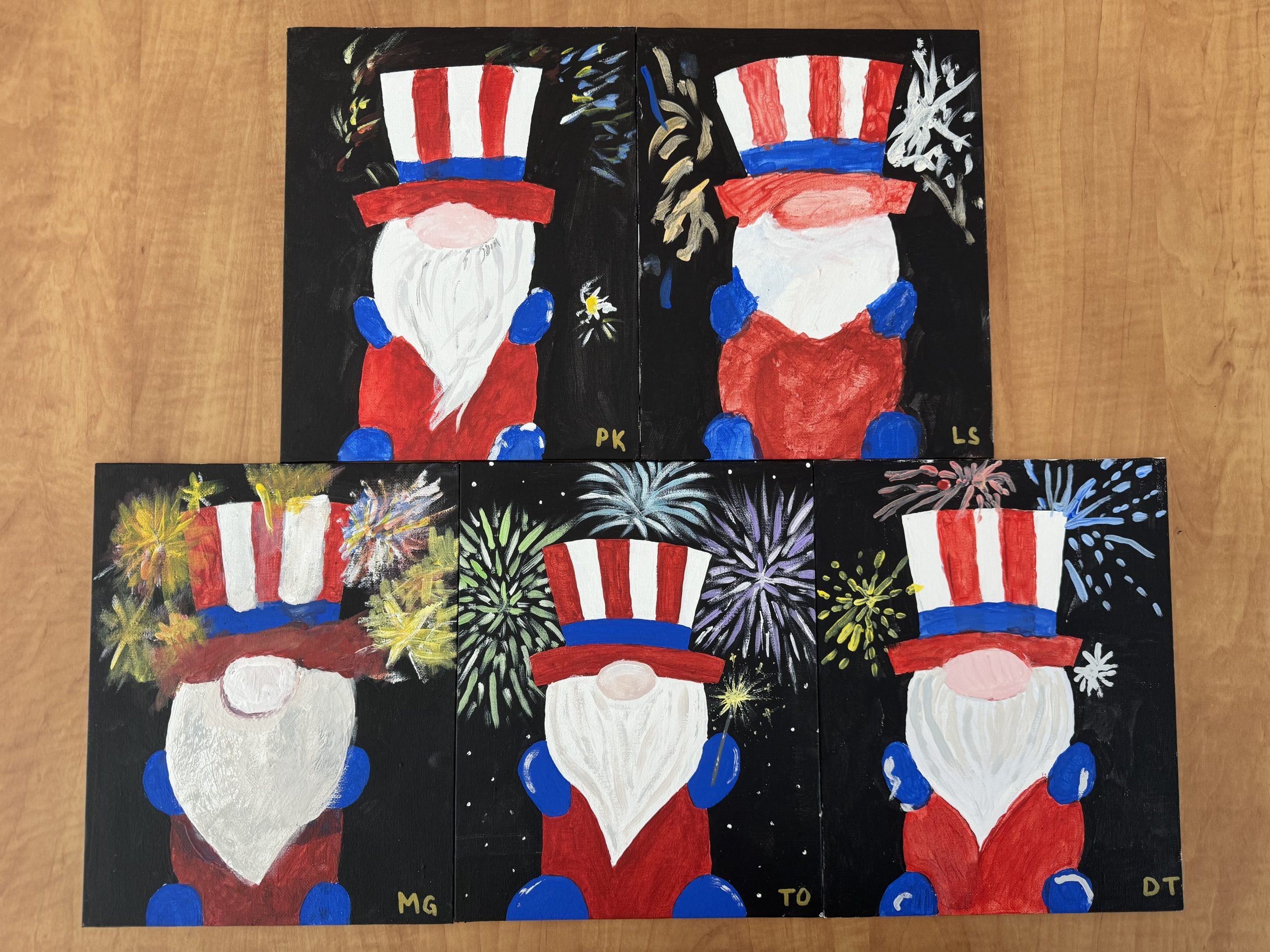 Patriotic Gnome Paintings
