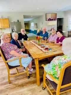 residents at table