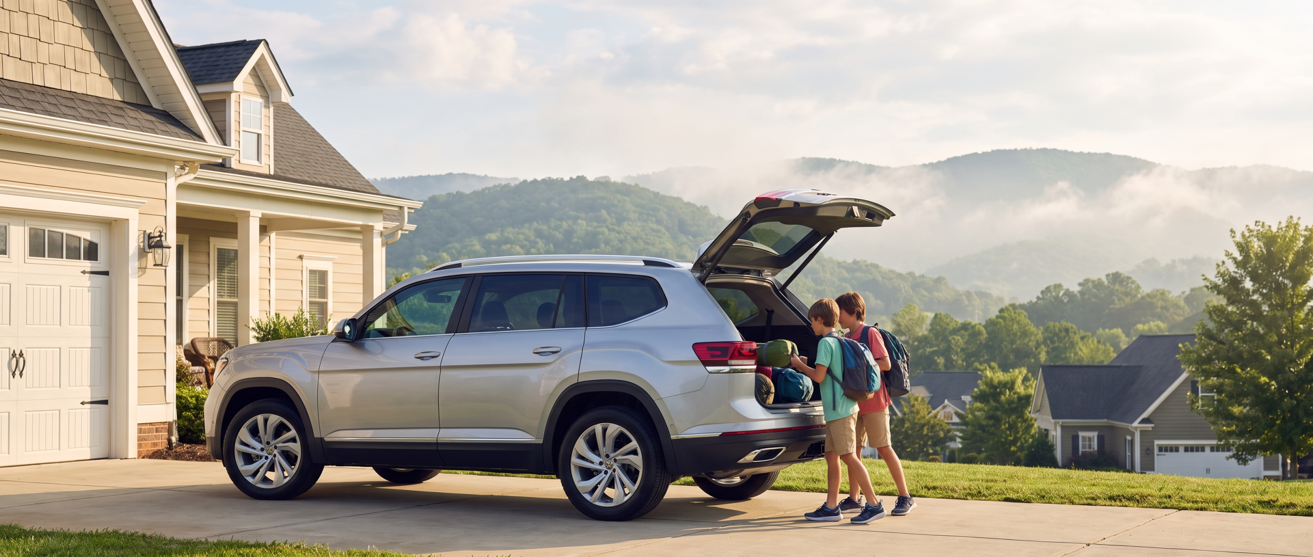 2026 Volkswagen Atlas loaded with family cargo in Upstate South Carolina near Spartanburg