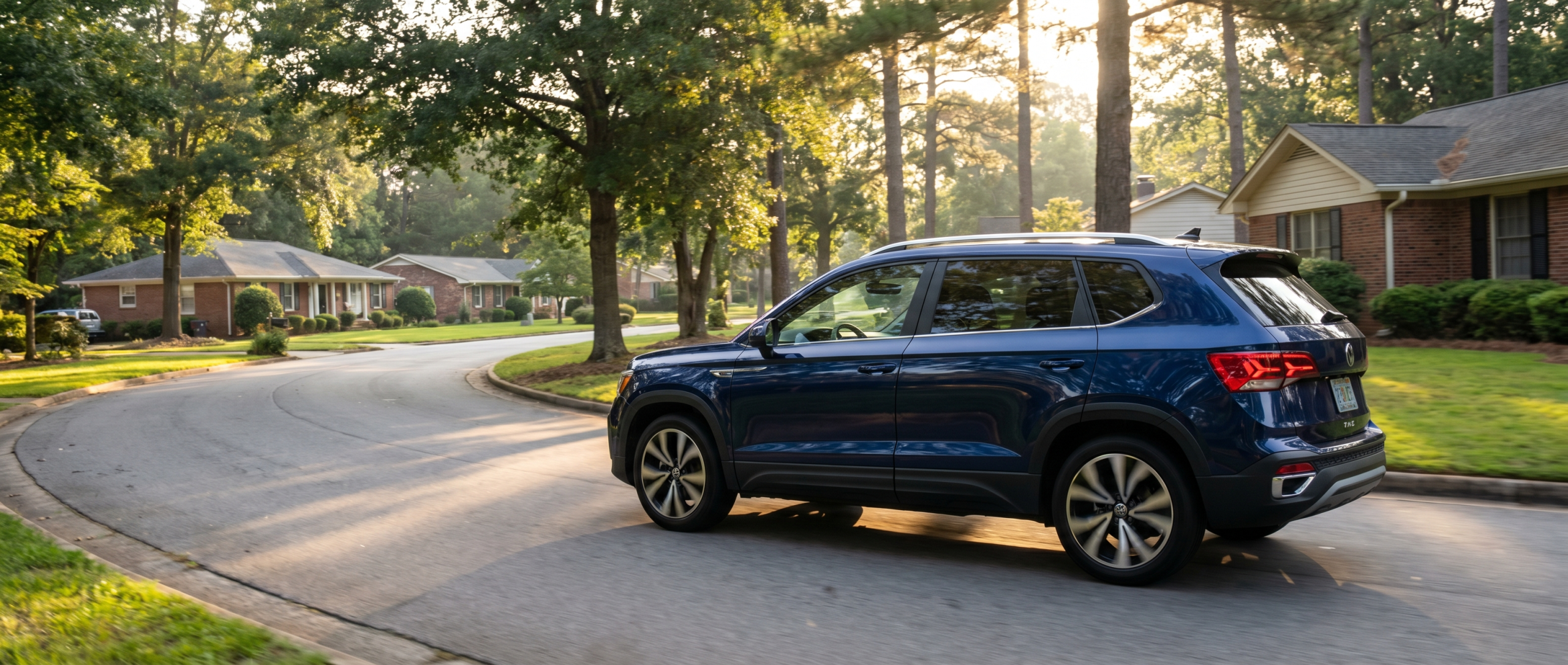 Volkswagen Taos compact SUV on suburban roads near Lyman and Duncan SC