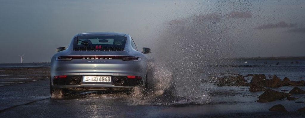 Silver Porsche 911 Carrera 