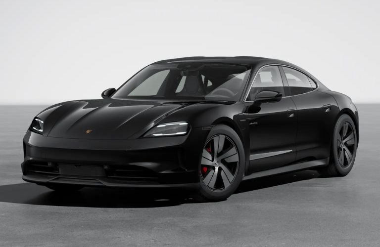 2025 Porsche Taycan 4S in black color metallic.