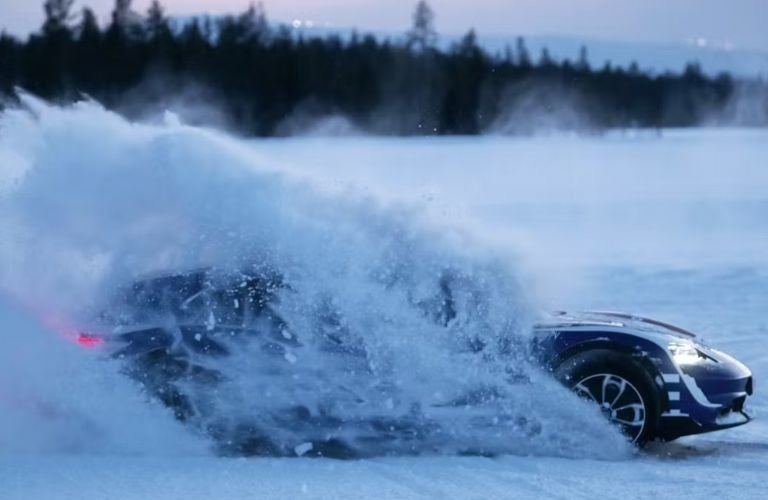 Porsche EVs Shine in Winter