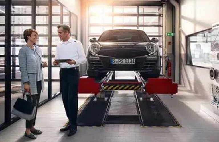 Service professional talking to a customer