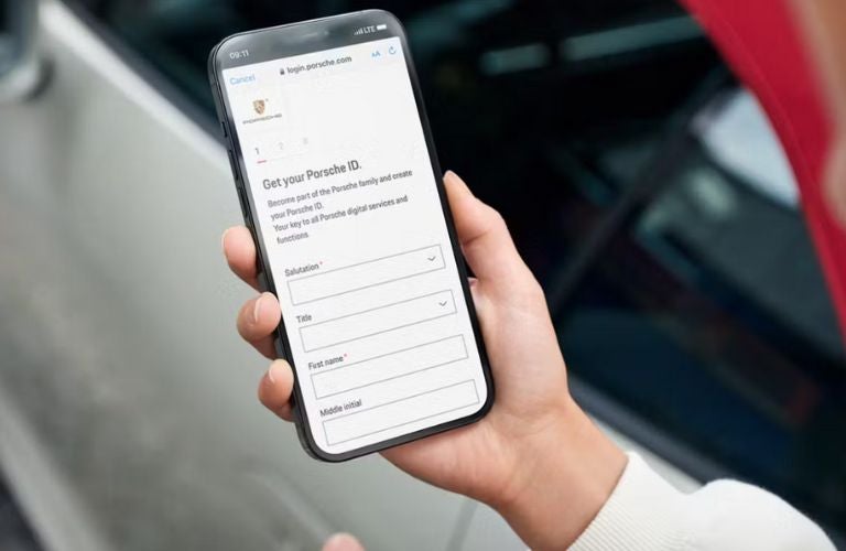 registering on the Porsche App