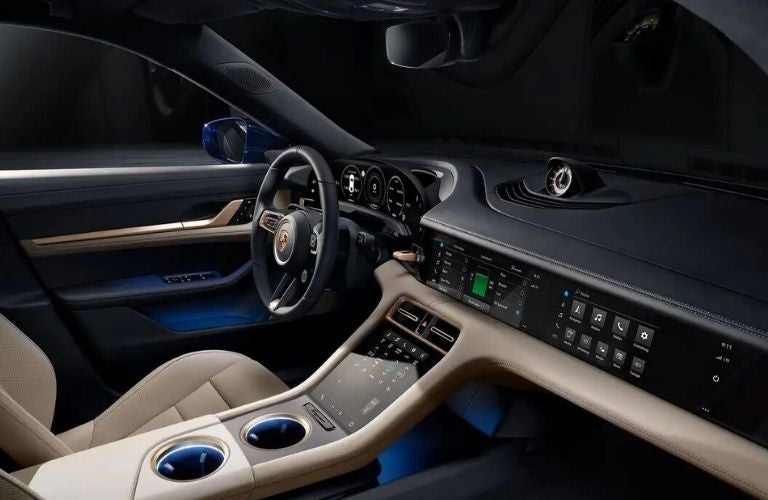 Interior of Porsche car.