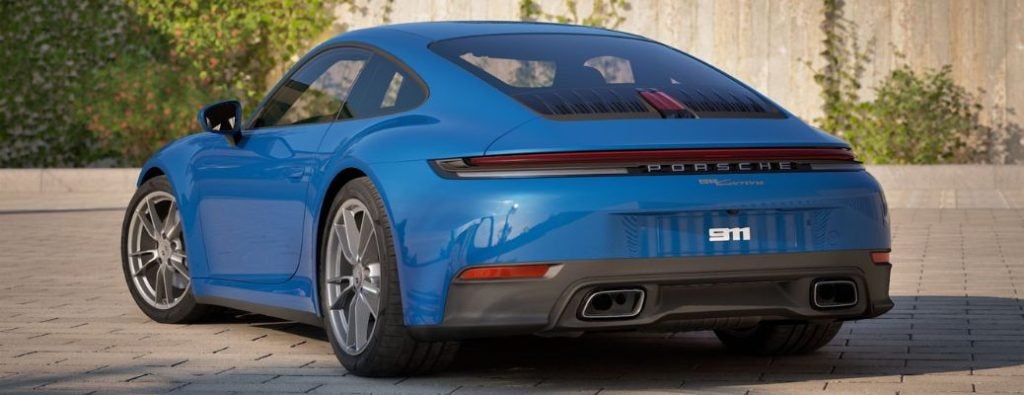2026 Porsche 911 Carrera side and back view