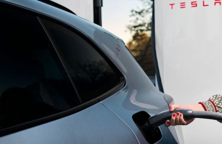 Porsche EV being charged