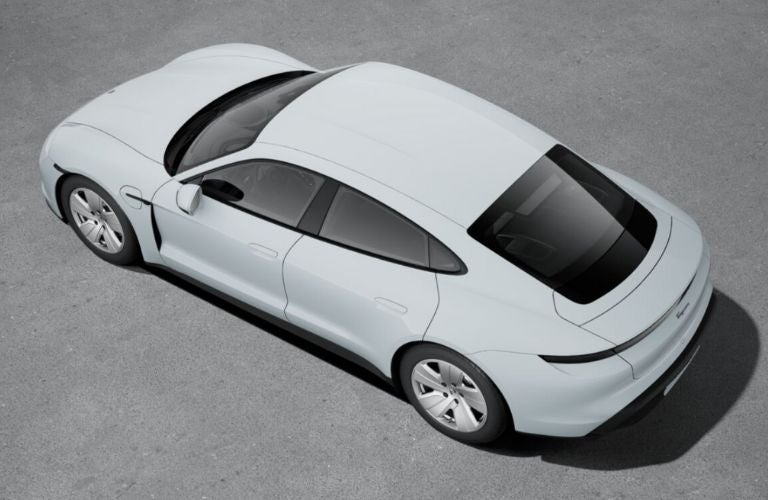 top view of the Porsche Taycan