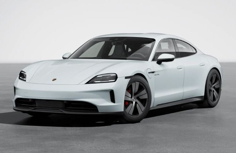 2025 Porsche Taycan 4S in white color.